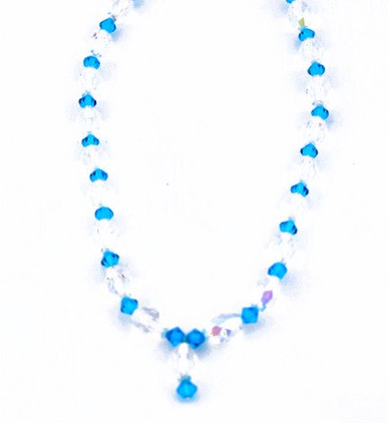 Adzo glass bead & swarovski crystal necklace